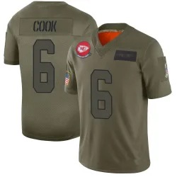 Kansas City Chiefs Men's Limited Camo 2019 Salute to Service Jersey (6 Bryan Cook)