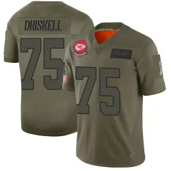 Kansas City Chiefs Men's Limited Camo 2019 Salute to Service Jersey (75 Ethan Driskell)