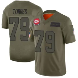 Kansas City Chiefs Men's Limited Camo 2019 Salute to Service Jersey (79 Nick Torres)