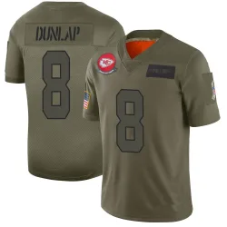 Kansas City Chiefs Men's Limited Camo 2019 Salute to Service Jersey (8 Carlos Dunlap)