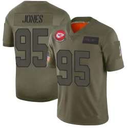 Kansas City Chiefs Men's Limited Camo 2019 Salute to Service Jersey (95 Chris Jones)