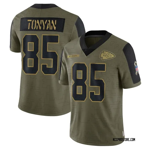 Kansas City Chiefs Men's Limited Olive 2021 Salute To Service Jersey (85 Robert Tonyan)
