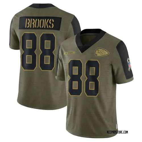 Kansas City Chiefs Men's Limited Olive 2021 Salute To Service Jersey (88 Phillip Brooks)