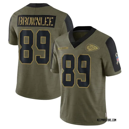 Kansas City Chiefs Men's Limited Olive 2021 Salute To Service Jersey (89 Jason Brownlee)
