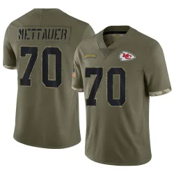 Kansas City Chiefs Men's Limited Olive 2022 Salute To Service Jersey (70 McKade Mettauer)