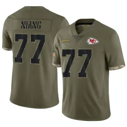 Kansas City Chiefs Men's Limited Olive 2022 Salute To Service Jersey (77 Lucas Niang)
