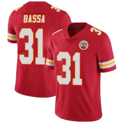 Kansas City Chiefs Men's Limited Red Team Color Vapor Untouchable Jersey (31 Jeffrey Bassa)