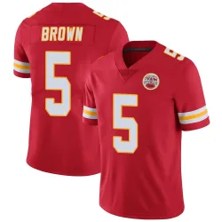 Kansas City Chiefs Men's Limited Red Team Color Vapor Untouchable Jersey (5 Hollywood Brown)