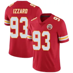 Kansas City Chiefs Men's Limited Red Team Color Vapor Untouchable Jersey (93 Coziah Izzard)