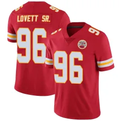 Kansas City Chiefs Men's Limited Red Team Color Vapor Untouchable Jersey (96 Fabien Lovett Sr.)