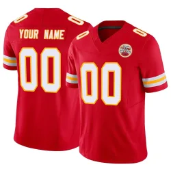 Kansas City Chiefs Men's Limited Red Vapor F.U.S.E. Jersey (00 Custom)