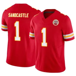 Kansas City Chiefs Men's Limited Red Vapor F.U.S.E. Jersey (1 Leon Sandcastle)