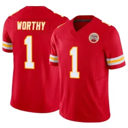 Kansas City Chiefs Men's Limited Red Vapor F.U.S.E. Jersey (1 Xavier Worthy)