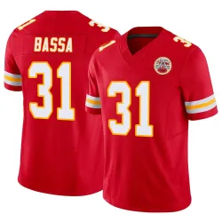 Kansas City Chiefs Men's Limited Red Vapor F.U.S.E. Jersey (31 Jeffrey Bassa)