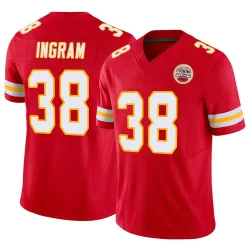 Kansas City Chiefs Men's Limited Red Vapor F.U.S.E. Jersey (38 Keaontay Ingram)