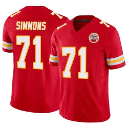 Kansas City Chiefs Men's Limited Red Vapor F.U.S.E. Jersey (71 Josh Simmons)