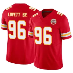 Kansas City Chiefs Men's Limited Red Vapor F.U.S.E. Jersey (96 Fabien Lovett Sr.)