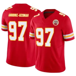 Kansas City Chiefs Men's Limited Red Vapor F.U.S.E. Jersey (97 Felix Anudike-Uzomah)