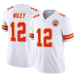 Kansas City Chiefs Men's Limited White Vapor F.U.S.E. Jersey (12 Jared Wiley)