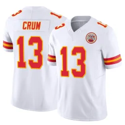 Kansas City Chiefs Men's Limited White Vapor F.U.S.E. Jersey (13 Dustin Crum)
