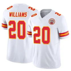 Kansas City Chiefs Men's Limited White Vapor F.U.S.E. Jersey (20 Nohl Williams)