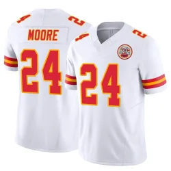 Kansas City Chiefs Men's Limited White Vapor F.U.S.E. Jersey (24 Skyy Moore)