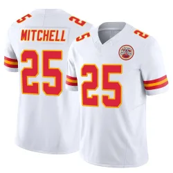 Kansas City Chiefs Men's Limited White Vapor F.U.S.E. Jersey (25 Elijah Mitchell)