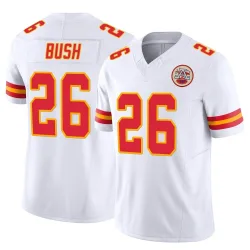Kansas City Chiefs Men's Limited White Vapor F.U.S.E. Jersey (26 Deon Bush)