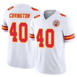 Kansas City Chiefs Men's Limited White Vapor F.U.S.E. Jersey (40 Jacobe Covington)