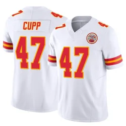Kansas City Chiefs Men's Limited White Vapor F.U.S.E. Jersey (47 Baylor Cupp)