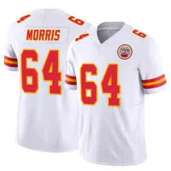 Kansas City Chiefs Men's Limited White Vapor F.U.S.E. Jersey (64 Wanya Morris)