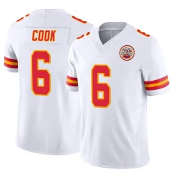 Kansas City Chiefs Men's Limited White Vapor F.U.S.E. Jersey (6 Bryan Cook)