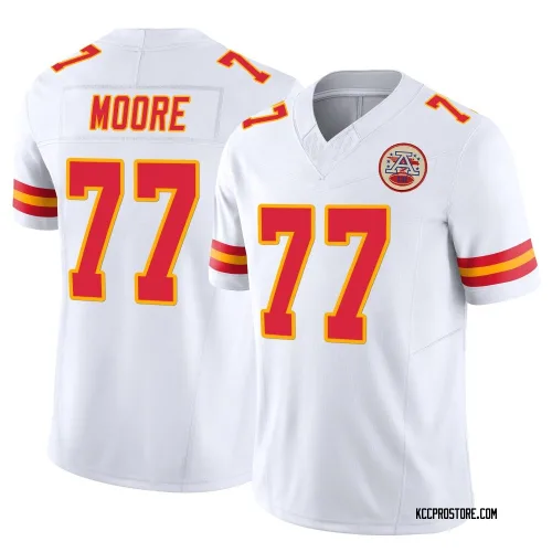 Kansas City Chiefs Men's Limited White Vapor F.U.S.E. Jersey (77 Jaylon Moore)