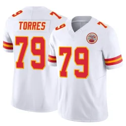 Kansas City Chiefs Men's Limited White Vapor F.U.S.E. Jersey (79 Nick Torres)