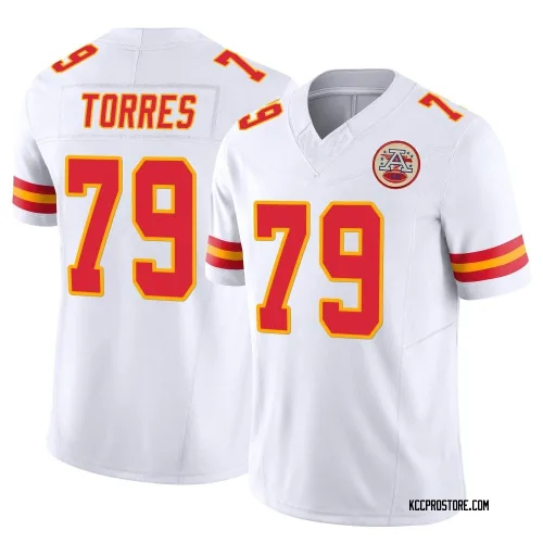 Kansas City Chiefs Men's Limited White Vapor F.U.S.E. Jersey (79 Nick Torres)