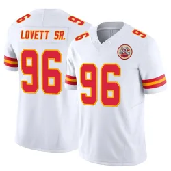 Kansas City Chiefs Men's Limited White Vapor F.U.S.E. Jersey (96 Fabien Lovett Sr.)