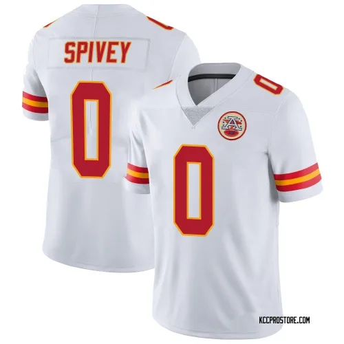 Kansas City Chiefs Men's Limited White Vapor Untouchable Jersey (0 Geor'Quarius Spivey)