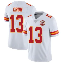 Kansas City Chiefs Men's Limited White Vapor Untouchable Jersey (13 Dustin Crum)