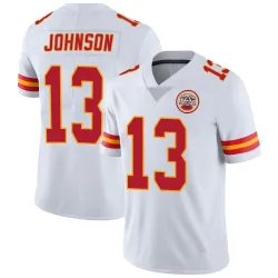 Kansas City Chiefs Men's Limited White Vapor Untouchable Jersey (13 Nazeeh Johnson)