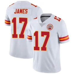 Kansas City Chiefs Men's Limited White Vapor Untouchable Jersey (17 Richie James)