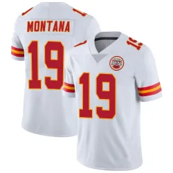 Kansas City Chiefs Men's Limited White Vapor Untouchable Jersey (19 Joe Montana)