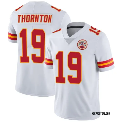 Kansas City Chiefs Men's Limited White Vapor Untouchable Jersey (19 Tyquan Thornton)