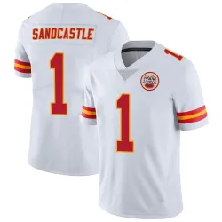 Kansas City Chiefs Men's Limited White Vapor Untouchable Jersey (1 Leon Sandcastle)
