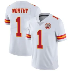 Kansas City Chiefs Men's Limited White Vapor Untouchable Jersey (1 Xavier Worthy)