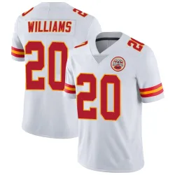 Kansas City Chiefs Men's Limited White Vapor Untouchable Jersey (20 Nohl Williams)