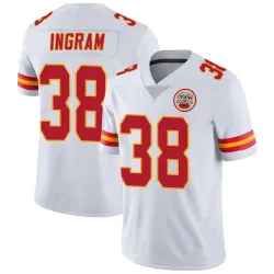 Kansas City Chiefs Men's Limited White Vapor Untouchable Jersey (38 Keaontay Ingram)