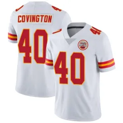 Kansas City Chiefs Men's Limited White Vapor Untouchable Jersey (40 Jacobe Covington)