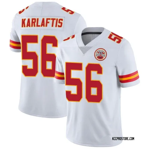 Kansas City Chiefs Men's Limited White Vapor Untouchable Jersey (56 George Karlaftis)
