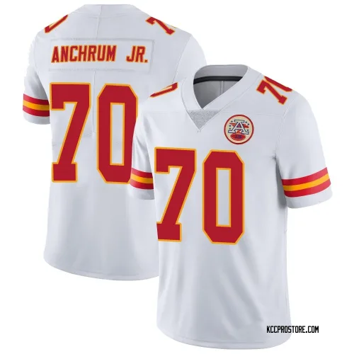 Kansas City Chiefs Men's Limited White Vapor Untouchable Jersey (70 Tremayne Anchrum Jr.)