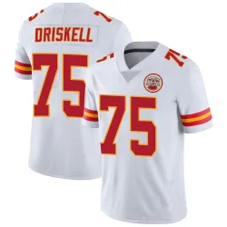 Kansas City Chiefs Men's Limited White Vapor Untouchable Jersey (75 Ethan Driskell)